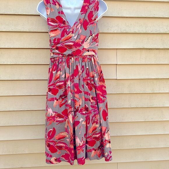 👠 Ann Taylor Petite Sleeveless Floral Dress (AA5) - Picture 7 of 11